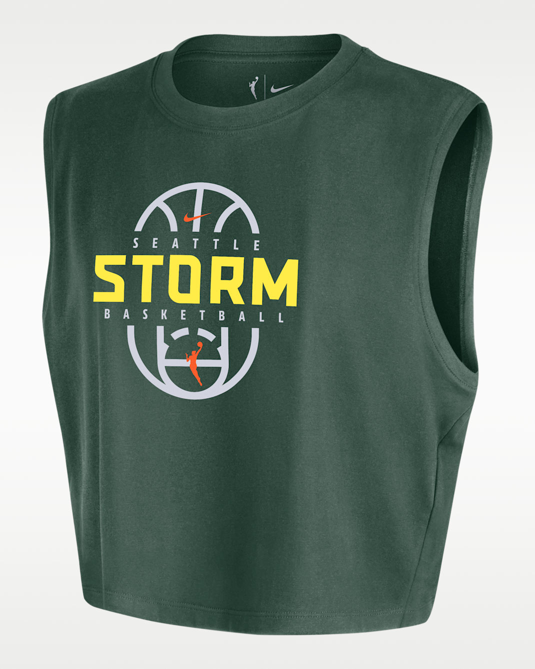 Seattle Storm Nike Women's WNBA Authentic Sleeveless Cropped T-Shirt - Fir