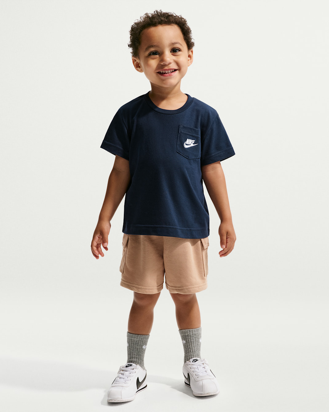 Nike Sportswear Toddler Pocket T-Shirt and French Terry Shorts Set - Hemp