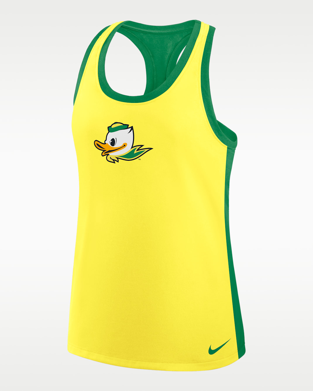 Oregon Women's Jordan Brand Dri-FIT College Racerback Tank Top - Yellow/Green