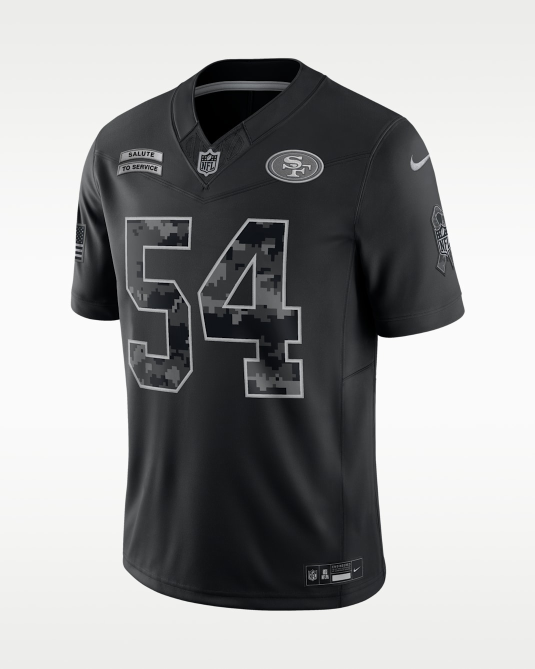 Fred Warner San Francisco 49ers Salute to Service Men's Nike Dri-FIT NFL Limited Jersey - Black
