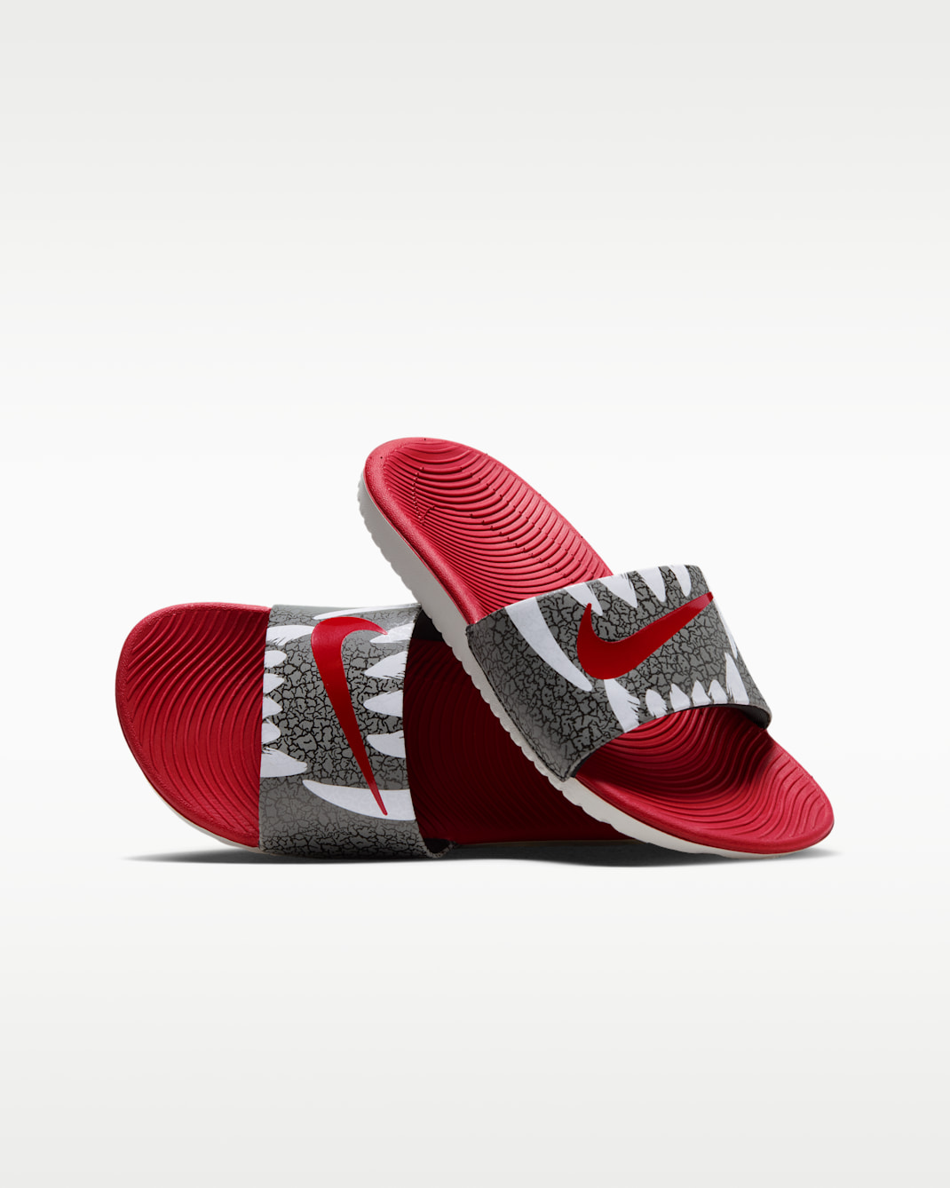 Nike Kawa SE Younger/Older Kids' Slides - Black/Photon Dust/White/University Red