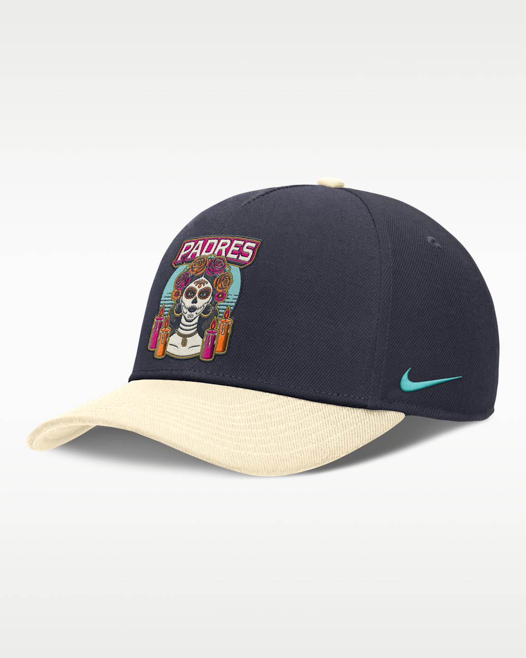 San Diego Padres City Connect Rise Men's Nike Dri-FIT MLB A-Frame Adjustable Hat - Midnight Navy/Cream