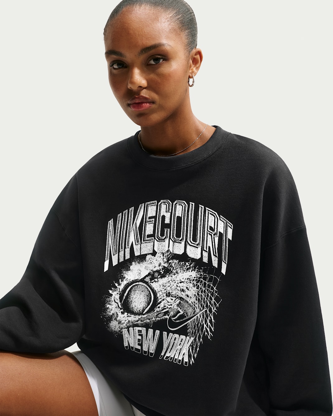 Nike Studio Fleece Medium Weight Women's Oversized Graphic Crew