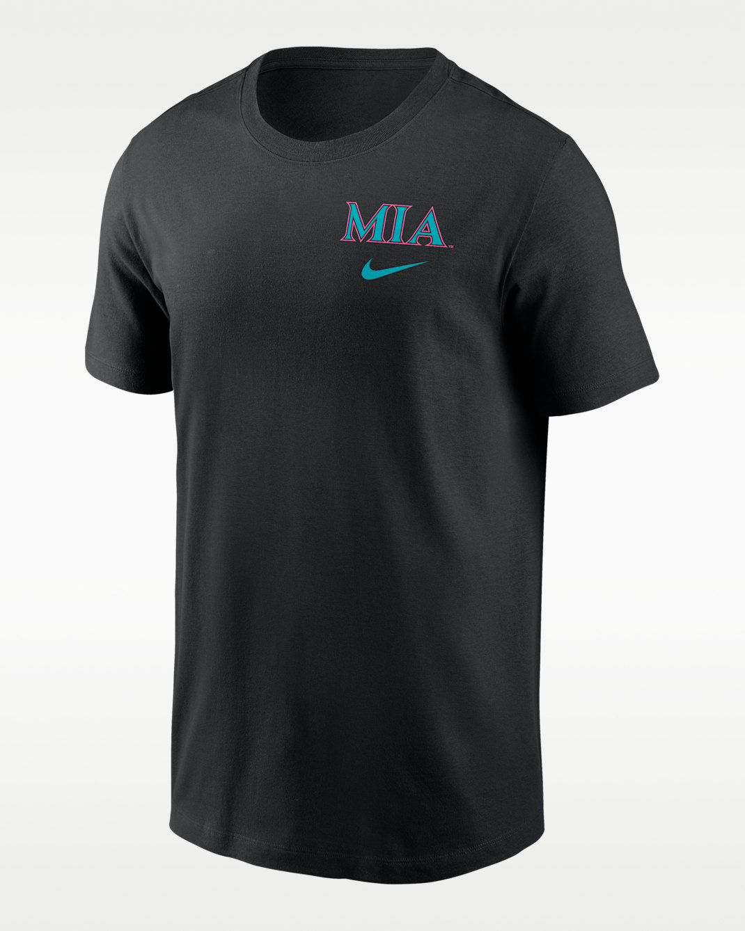 Playera Nike de la MLB para hombre Miami Marlins City Connect 2-Hit - Negro