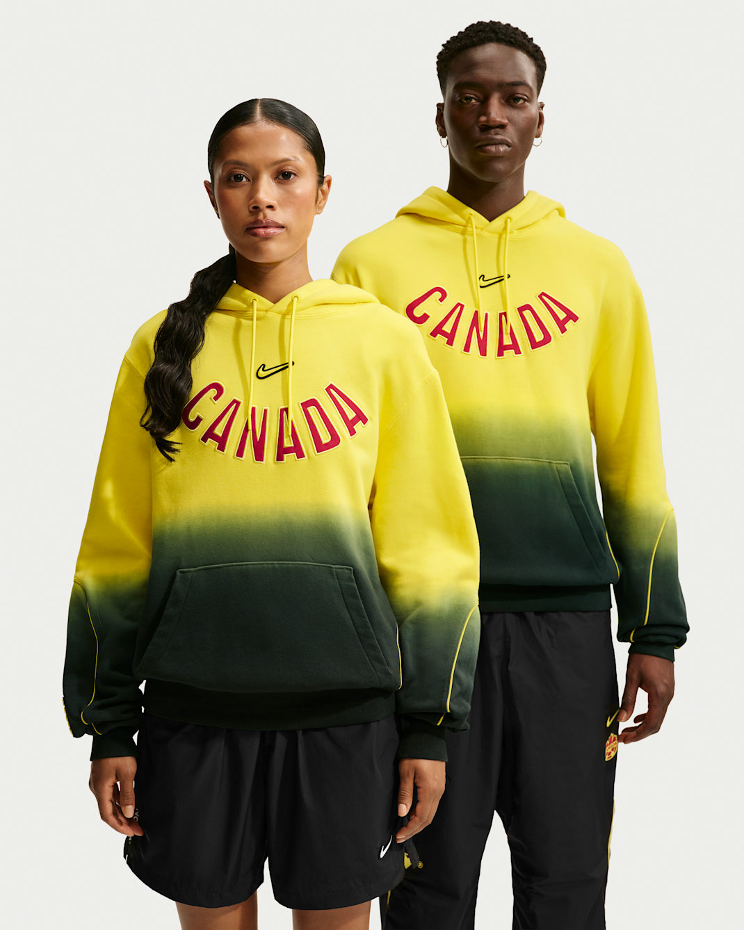 Sweat à capuche CS Canada x NOCTA pour homme - Sonic Yellow/Noir/Gym Red