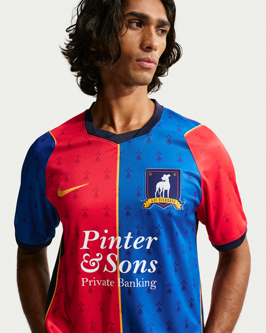 AFC Richmond 2026 Stadium Home Nike Dri-FIT Replika-Fußballtrikot (Herren) - Team Royal/University Red/Sundown