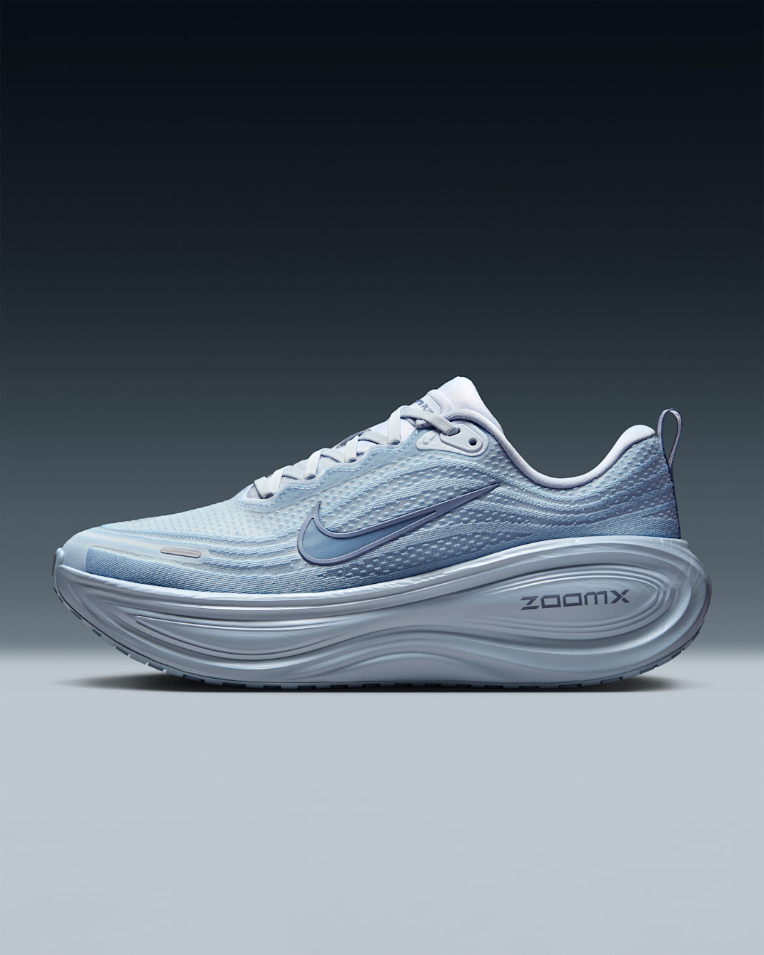 Nike Vomero Plus Men's Road Running Shoes - Football Grey/Light Armoury Blue/Metallic Silver/Ashen Slate