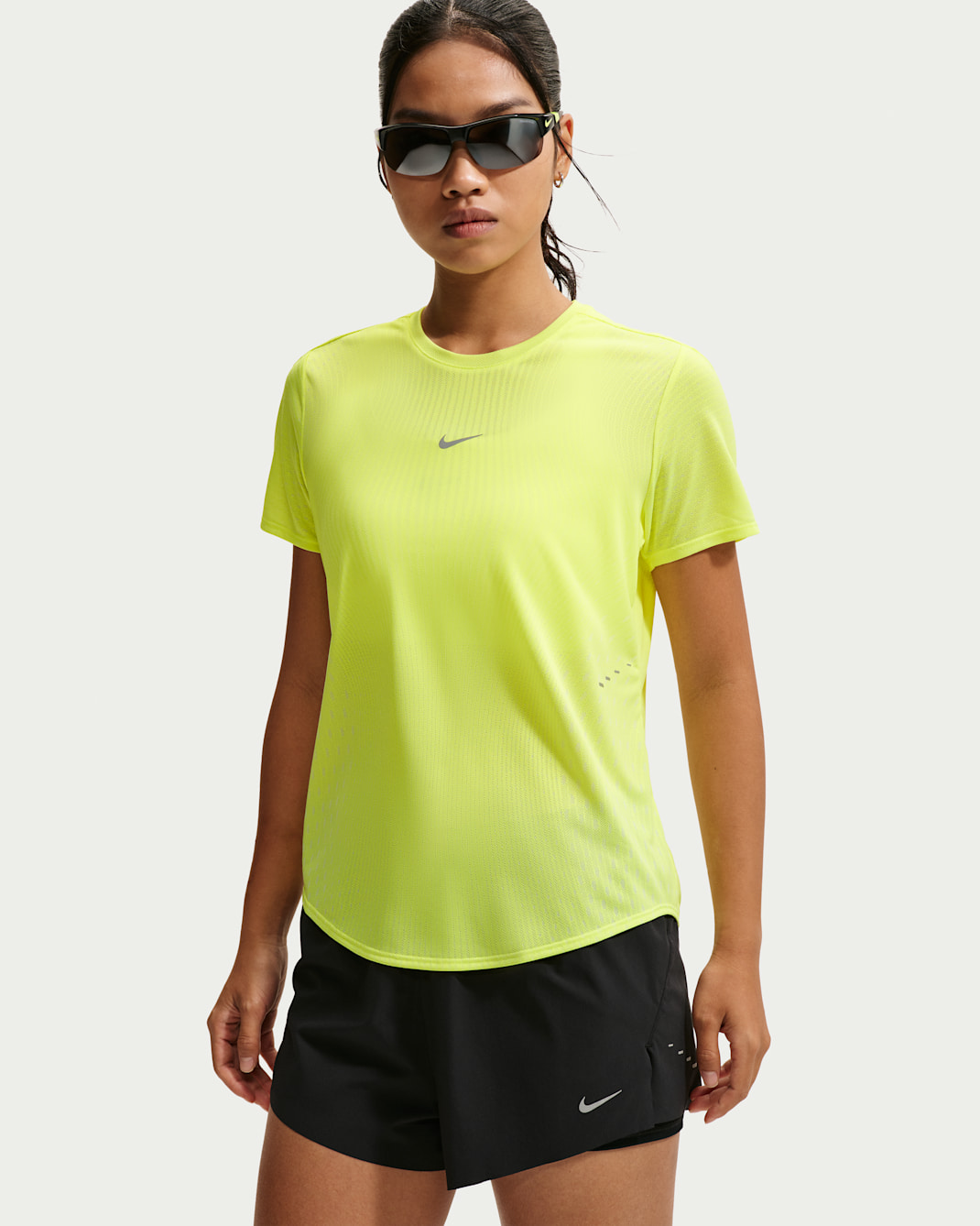 Nike Swift Aero-FIT Women's Short-Sleeve Running Top - Lemon Venom/White