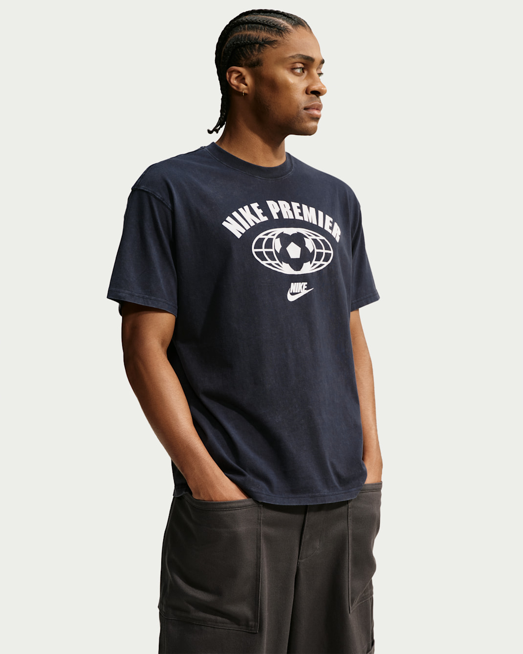 Playera de futbol para hombre Nike Premier - Negro/Blanco