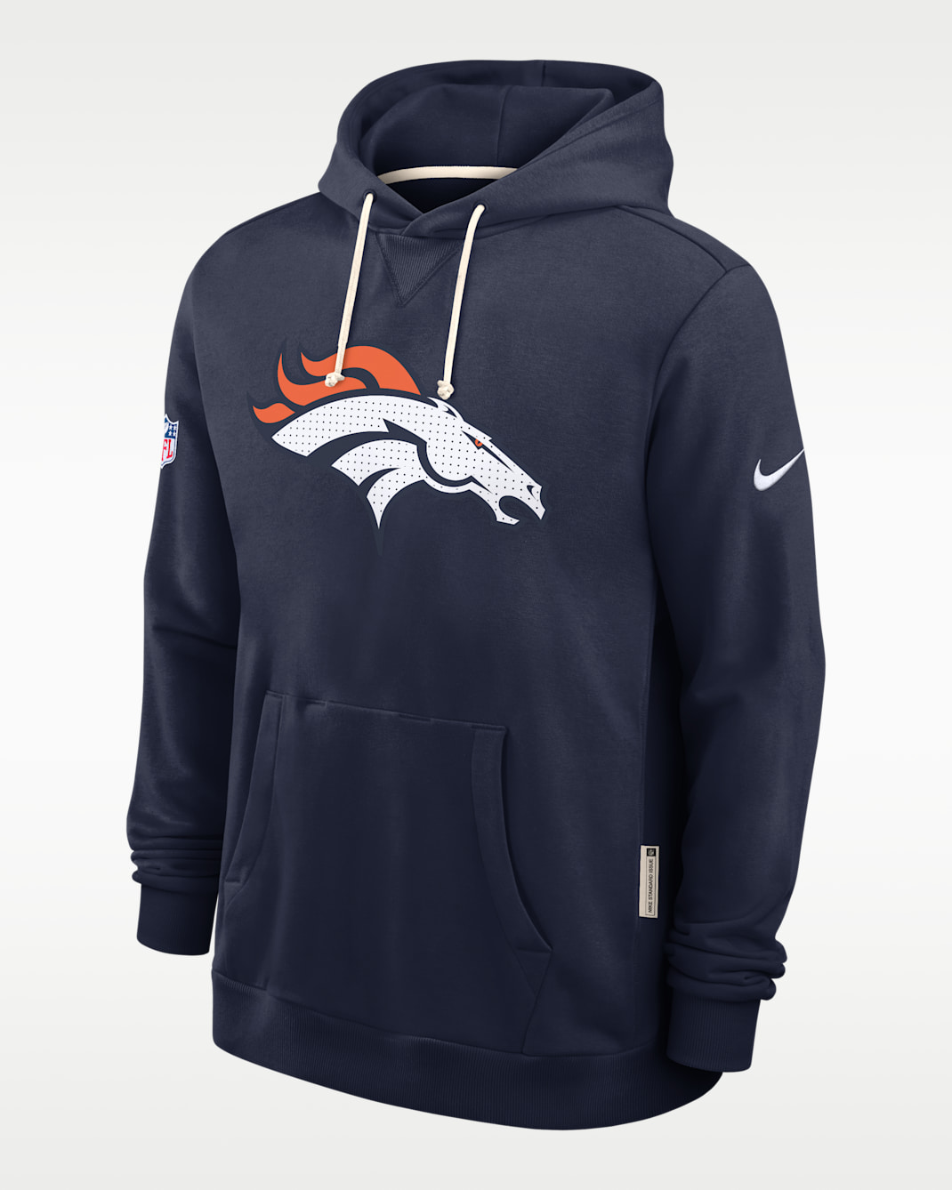 Denver Broncos Initial Home Sideline Men's Nike Dri-FIT NFL Pullover Hoodie - Navy