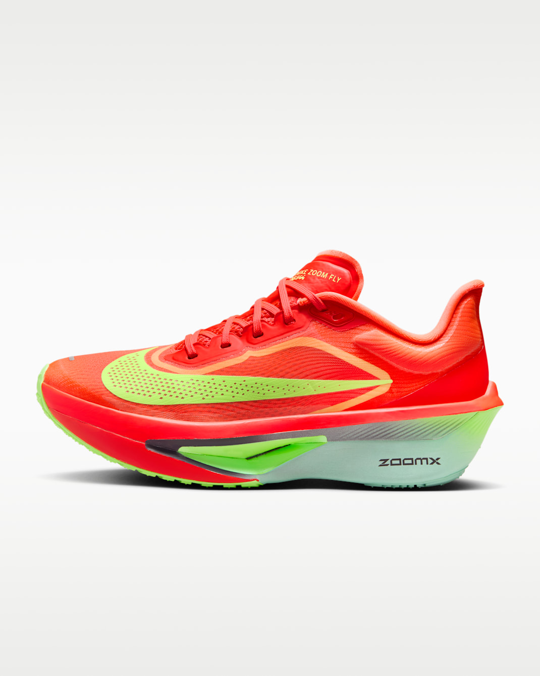 Nike Zoom Fly 6 女款路跑競速跑鞋 - Bright Crimson/Lime Blast/Mint Foam/Cave Purple