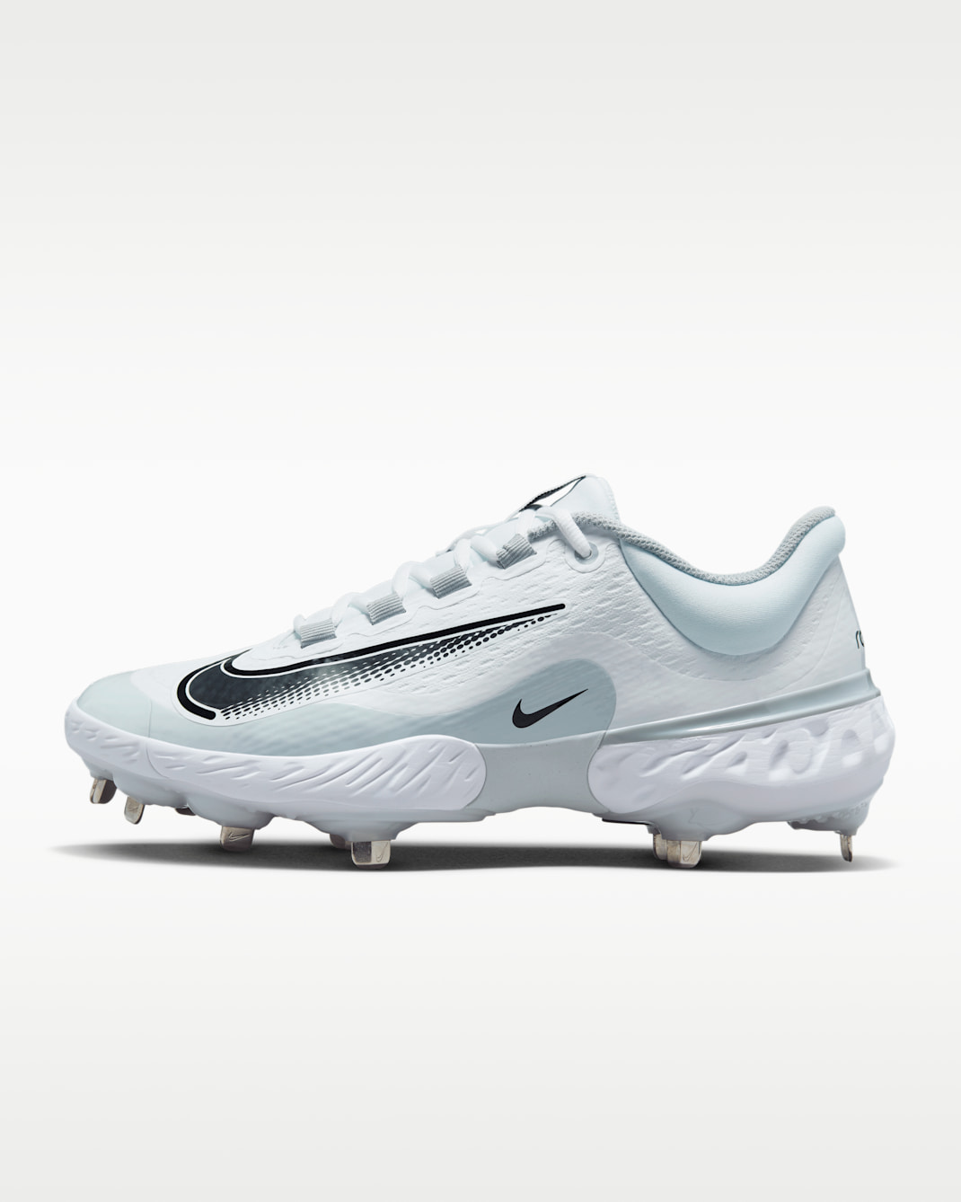 Nike Alpha Huarache Elite 4 Low Men's Baseball Cleats - White/Wolf Grey/Pure Platinum/Black