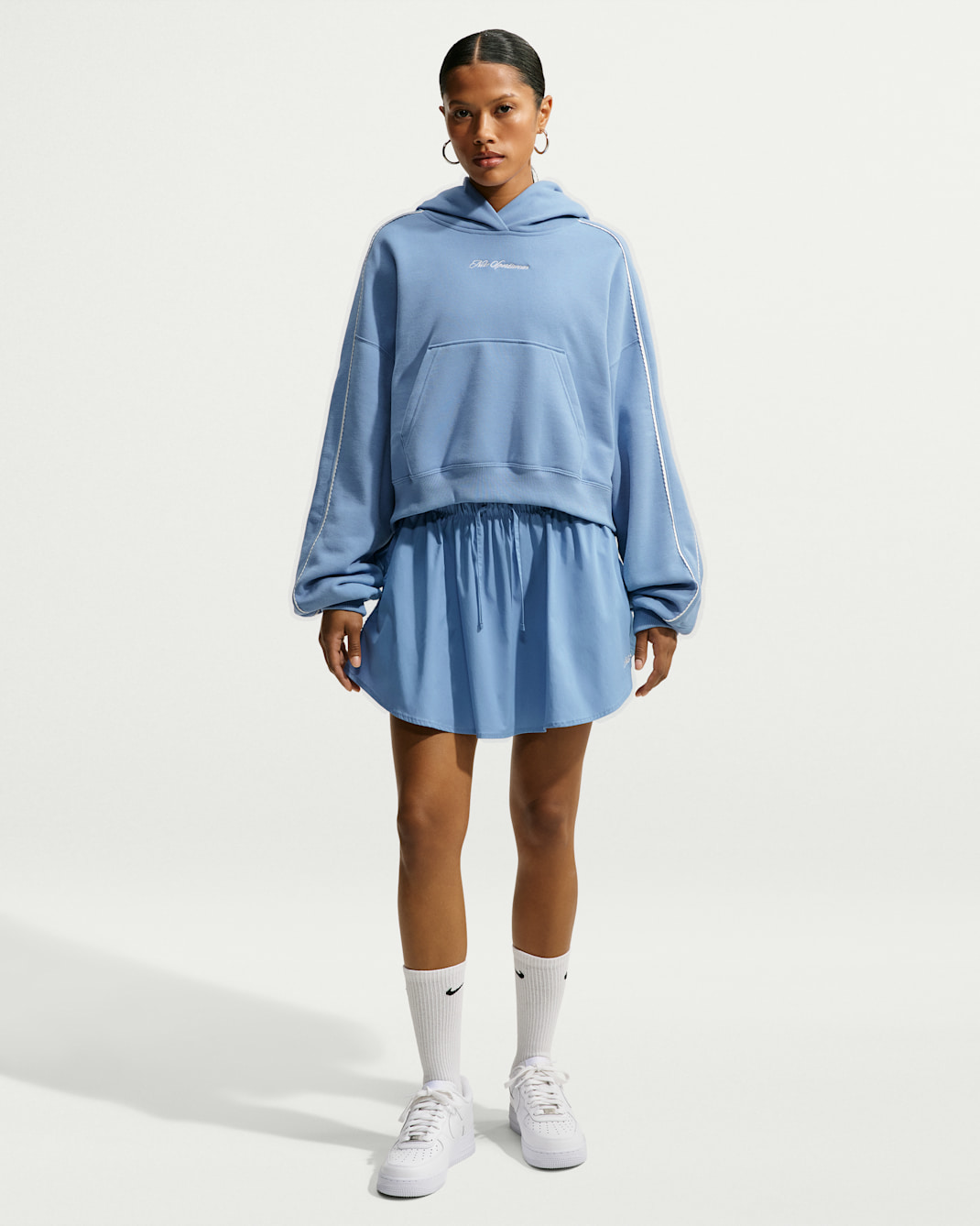 Nike Studio Fleece Medium Weight "Graphic Pack" Women's Cropped Pullover Hoodie