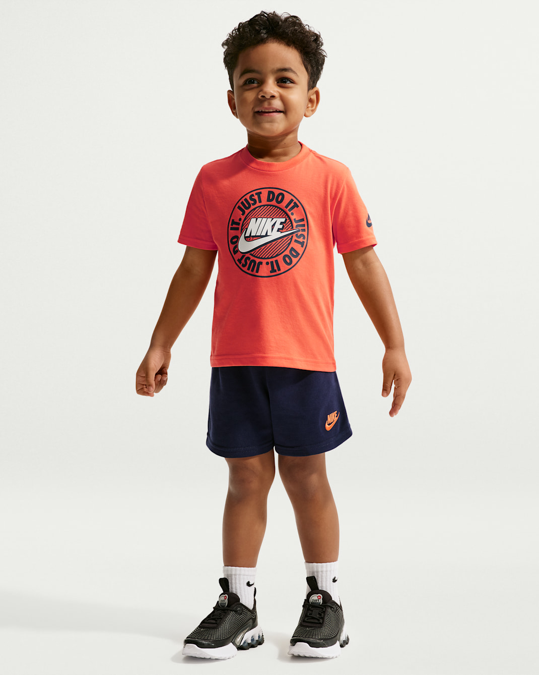 나이키 스포츠웨어 베이비 투피스 프렌치 테리 쇼츠 세트 - 미드나이트 네이비