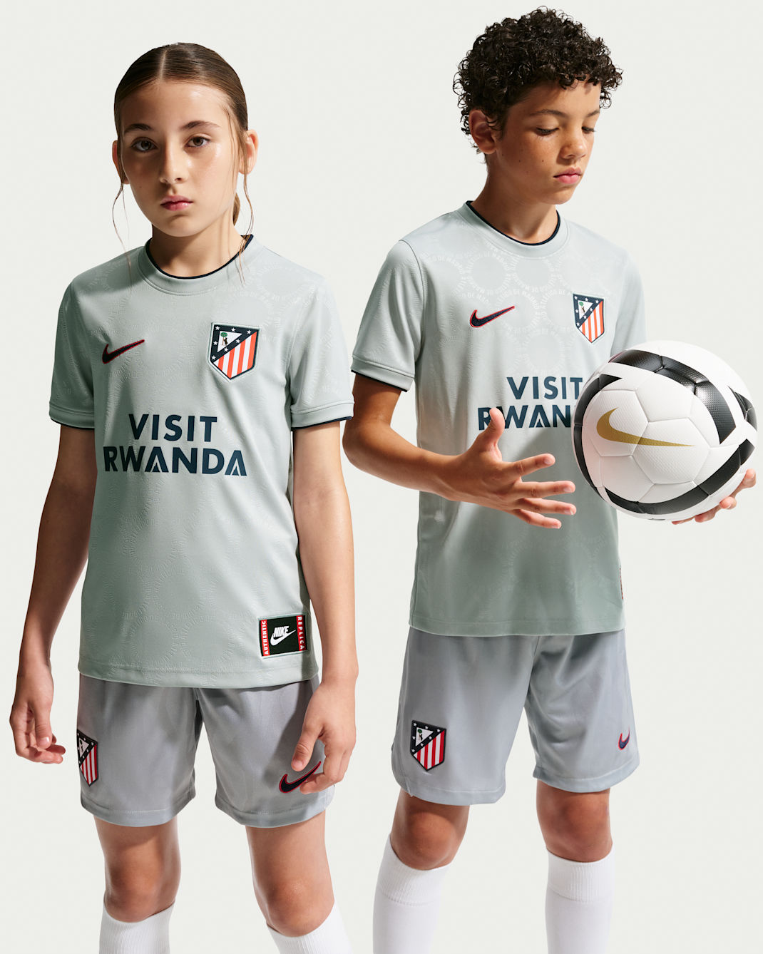 Haut de foot d'avant-match Nike Dri-FIT Atlético Madrid Third pour ado - Light Pumice/Obsidian/Obsidian