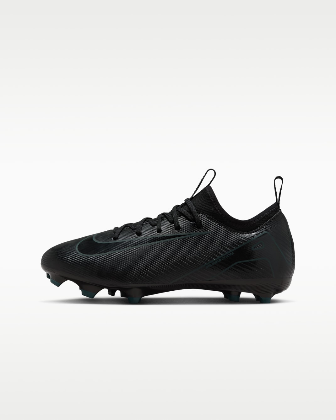 Chaussure de foot basse à crampons MG Nike Jr. Mercurial Vapor 16 Academy pour enfant/ado - Noir/Deep Jungle/Noir