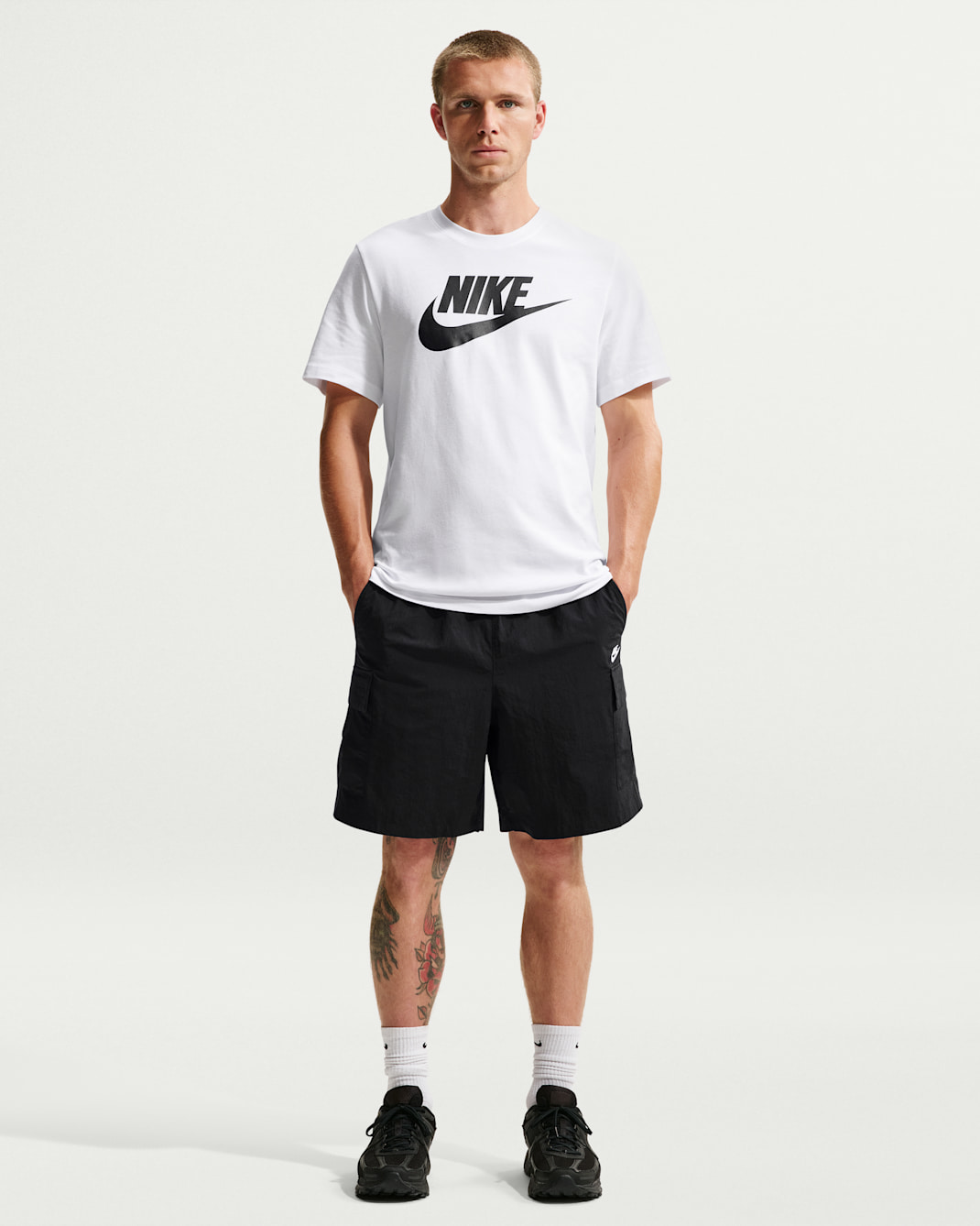 Nike Sportswear Club Men's Utility Shorts - Black/White