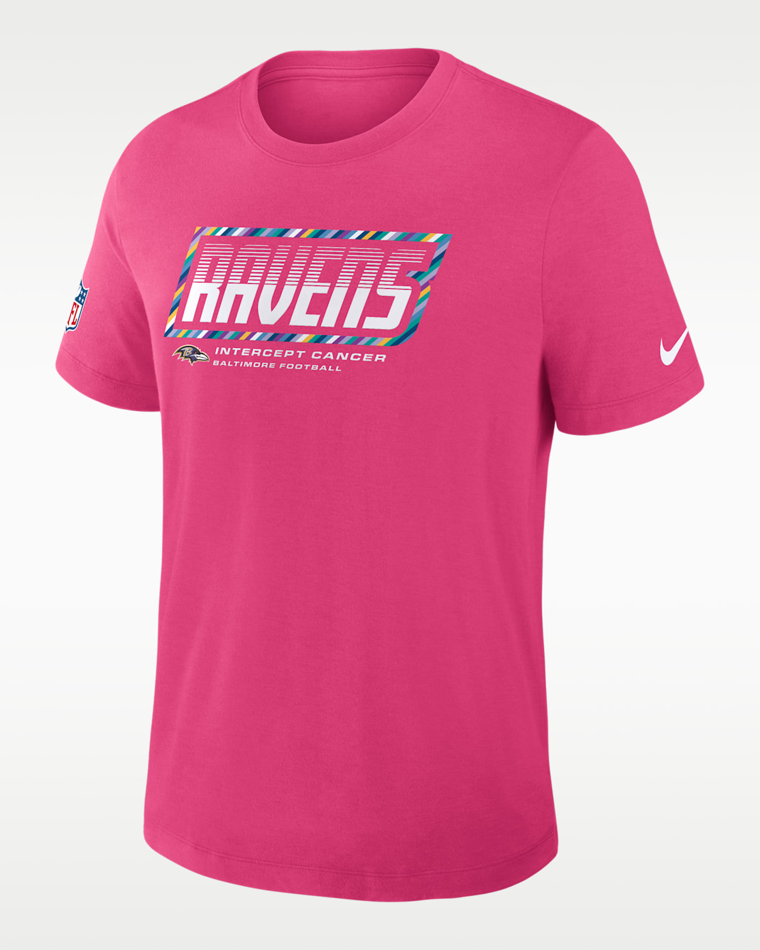 Baltimore Ravens Crucial Catch Sideline Men's Nike Dri-FIT NFL T-Shirt - Pink