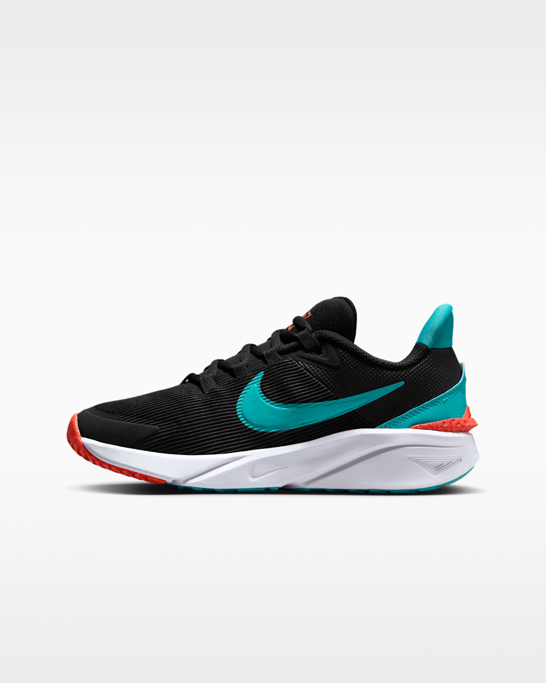 รองเท้าวิ่งโร้ดรันนิ่งเด็กโต Nike Star Runner 4 - ดำ/Bright Crimson/ขาว/Dusty Cactus