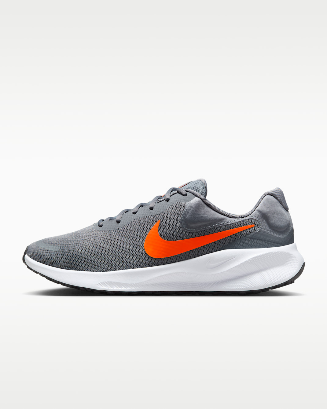 Nike Revolution 7 男款路跑鞋 - Cool Grey/白色/黑色/Total Orange