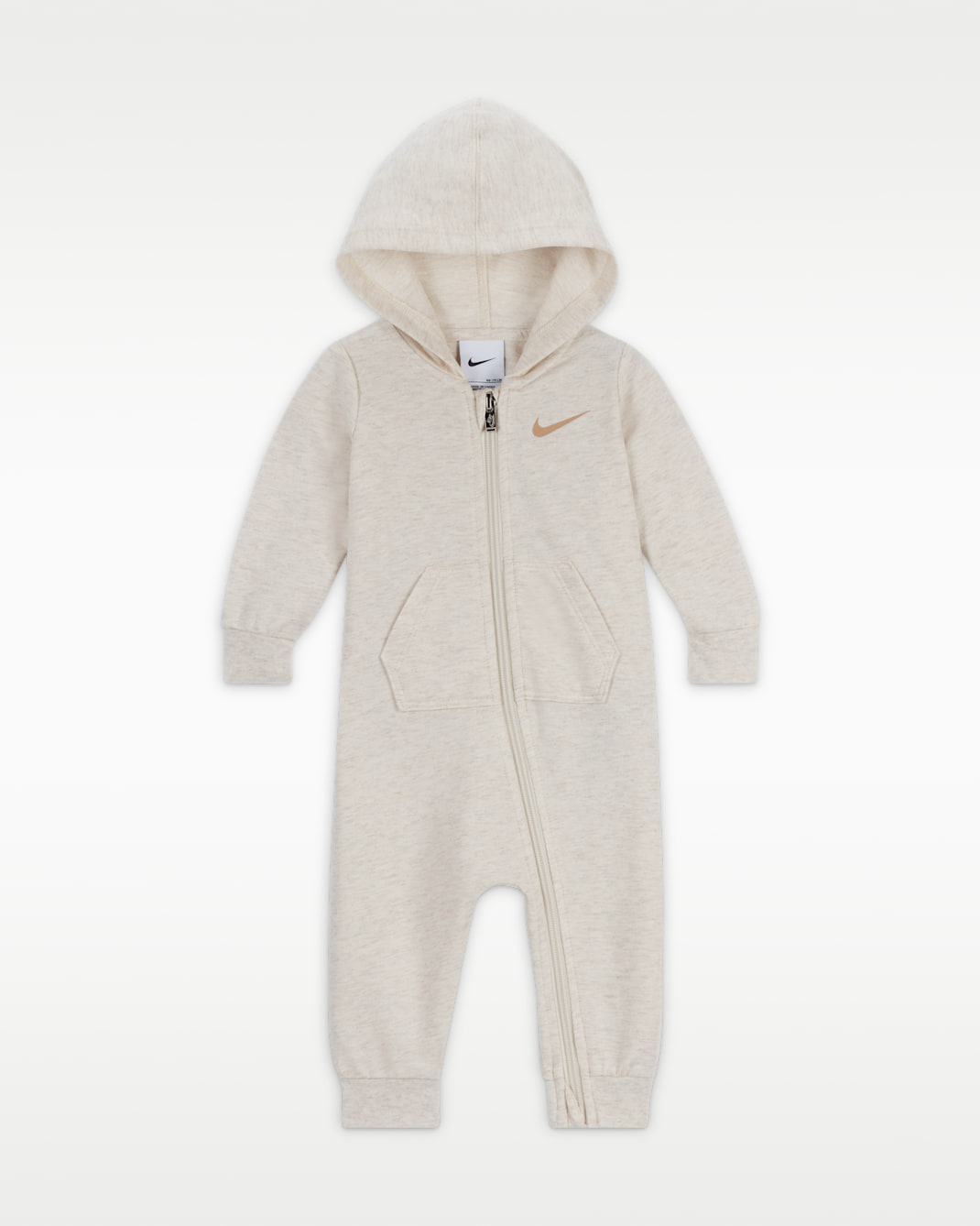 Nike Baby Essentials Baby Hooded Coverall - Pale Ivory