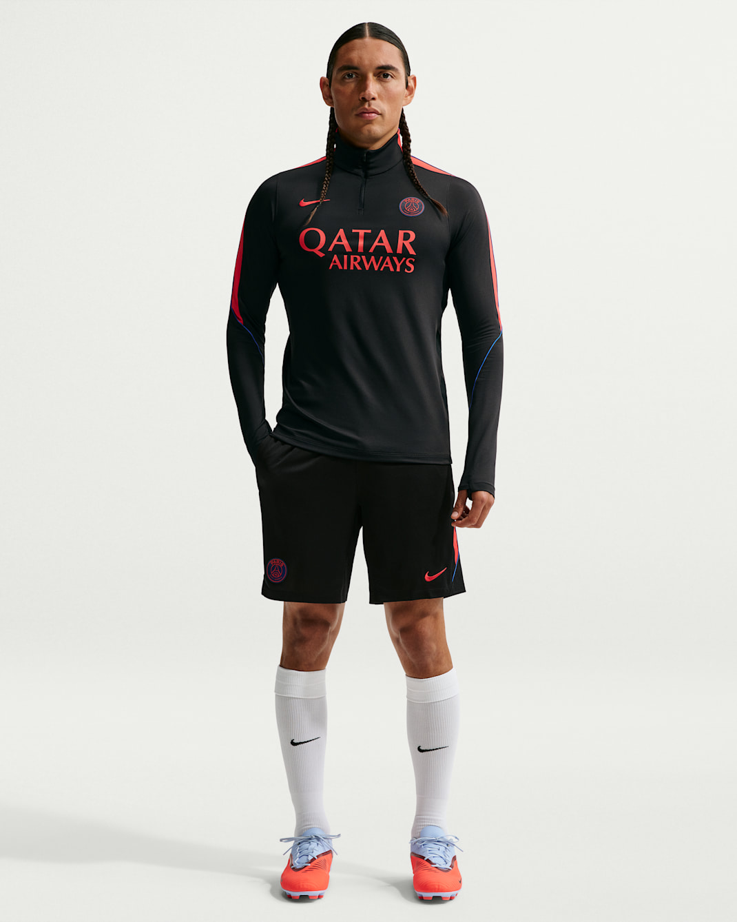 Paris Saint-Germain Strike Men's Nike Dri-FIT Football Knit Shorts - Black/Global Red/Global Red
