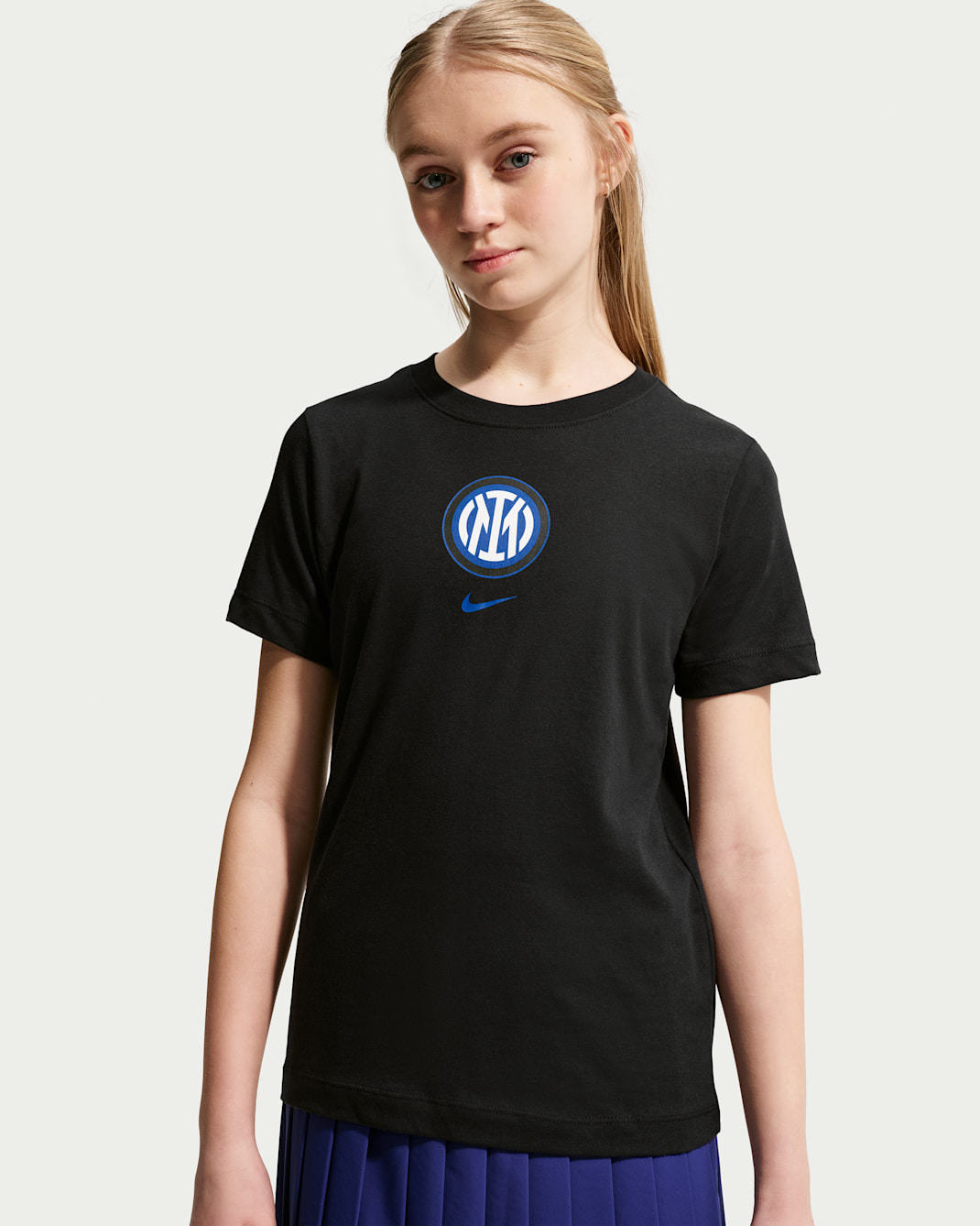 Inter Mailand Nike Fußball-T-Shirt (ältere Kinder) - Schwarz