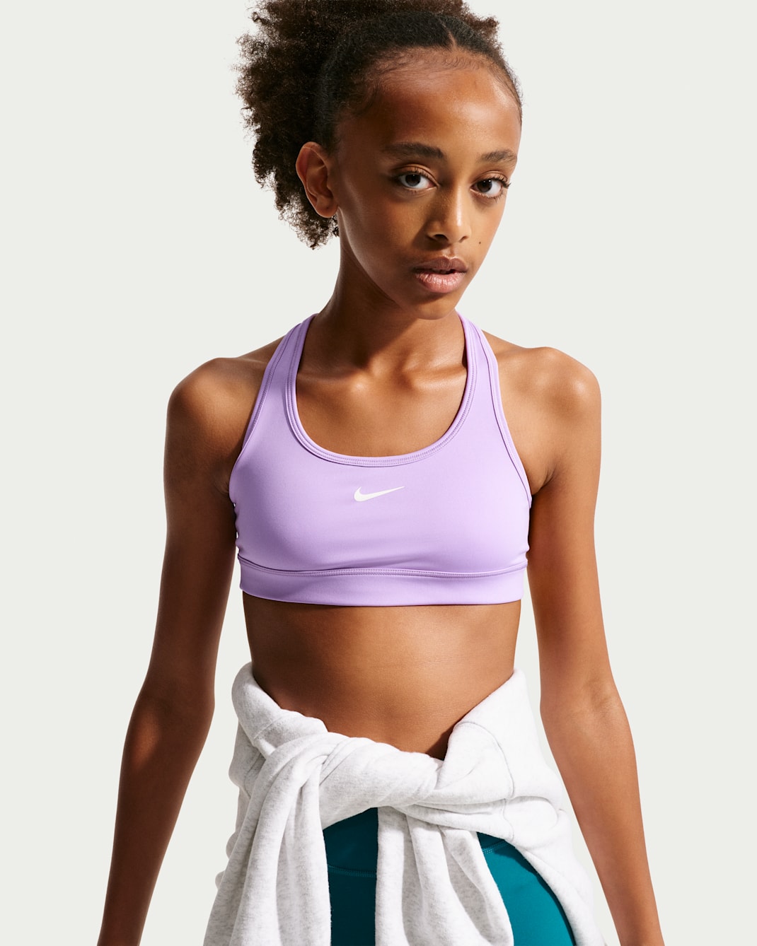 Nike Swoosh Girls' Sports Bra - Violet Star