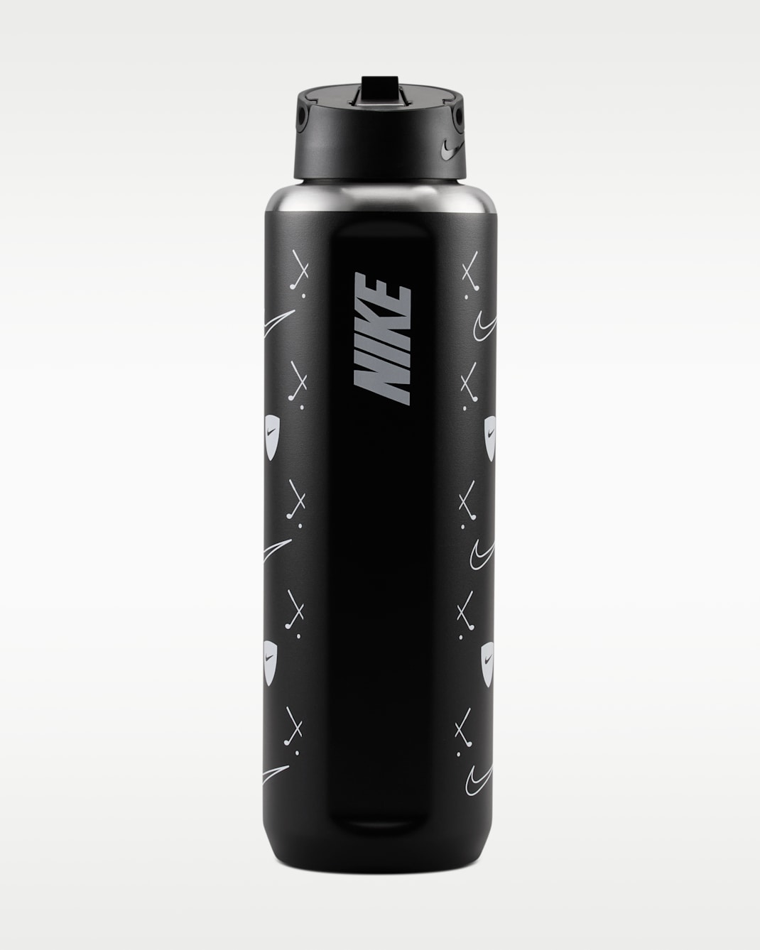 Nike Recharge Stainless-Steel Straw Bottle (32oz) - Black/White/White