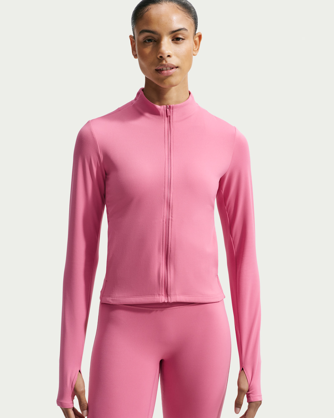Nike Zenvy Women's Dri-FIT Full-Zip Jacket - Peony/White