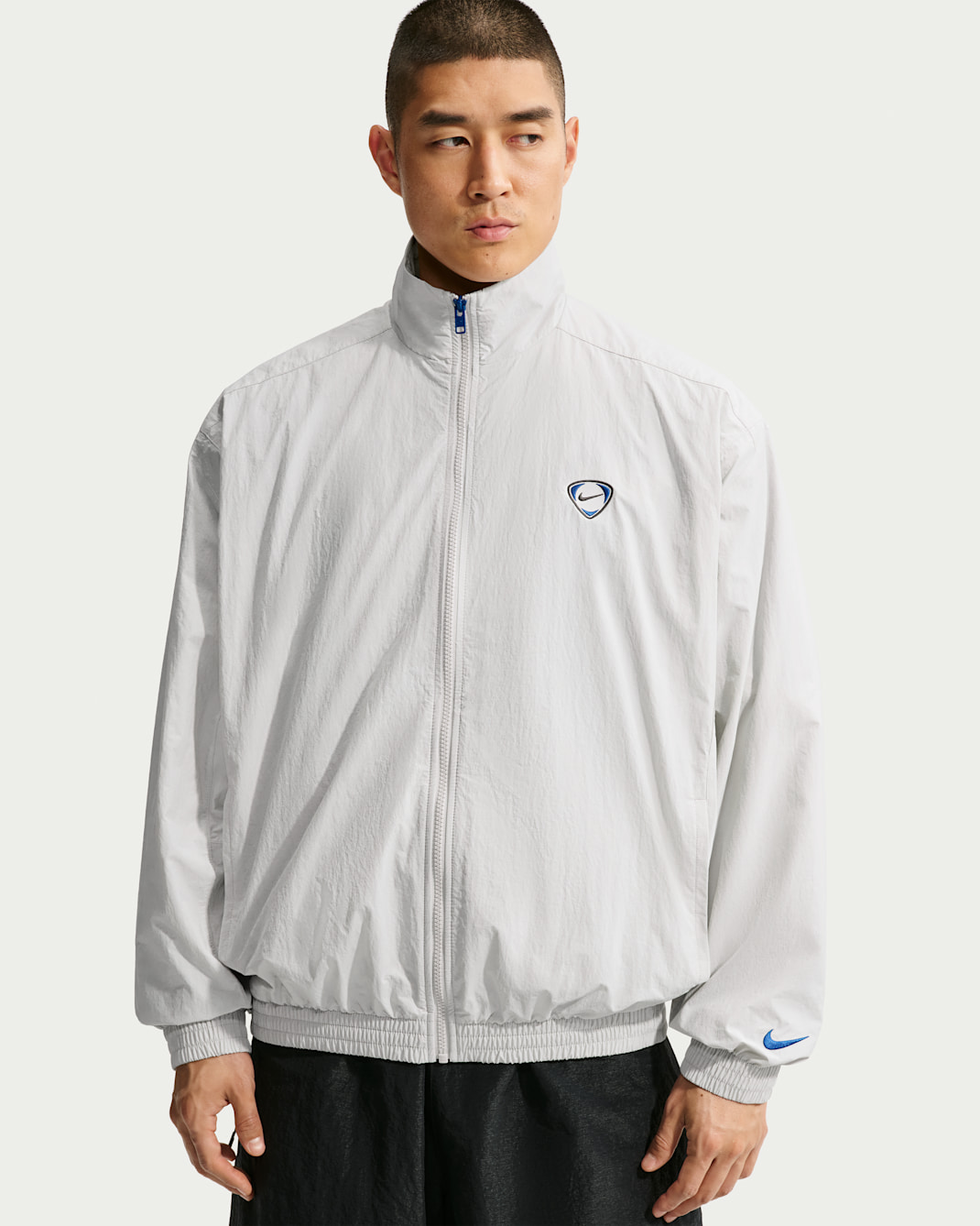 Nike Sportswear Men's Woven Tracksuit Jacket - Vast Grey/Blue Jay