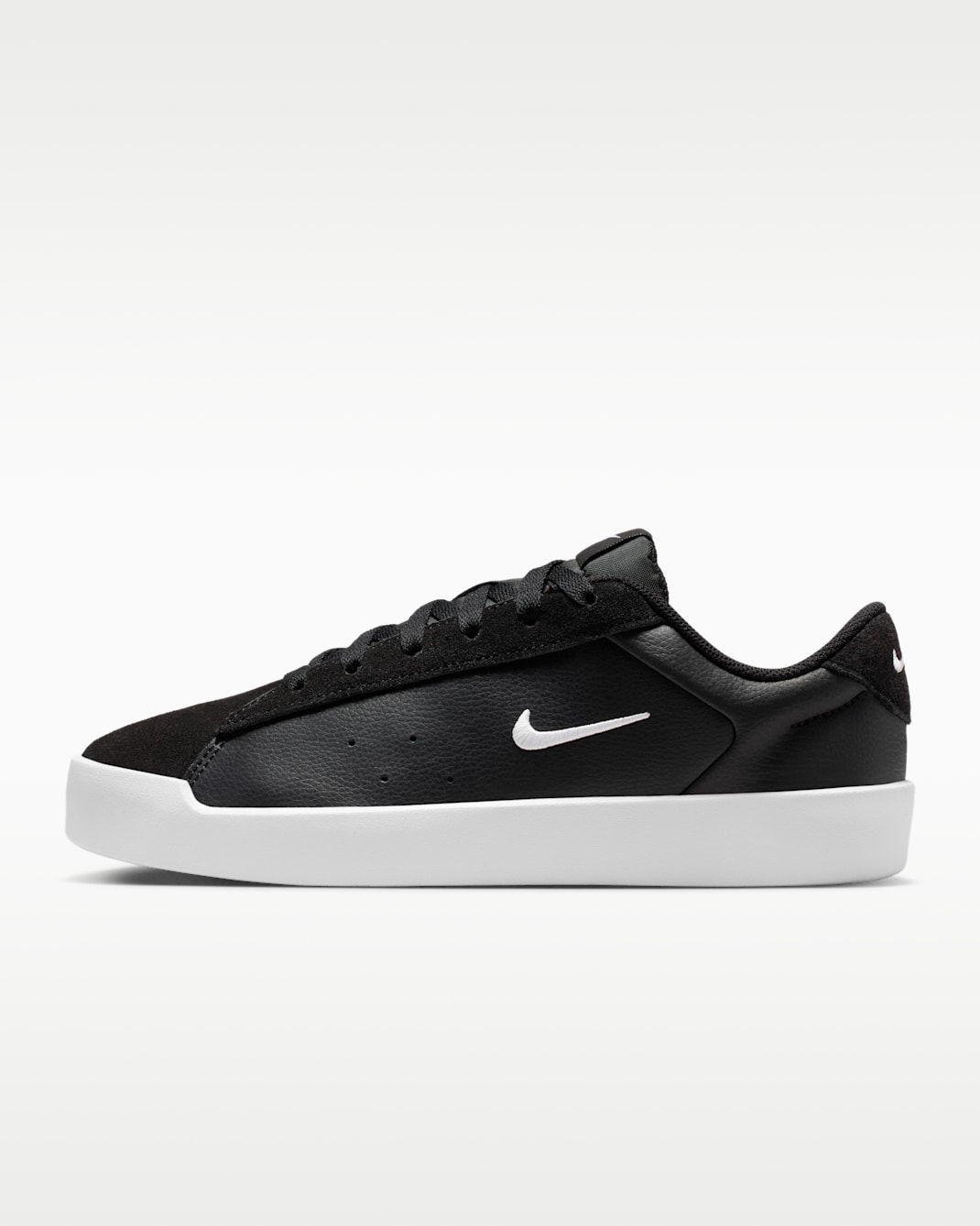 Nike Court Heritage 女鞋 - 黑色/黑色/白色