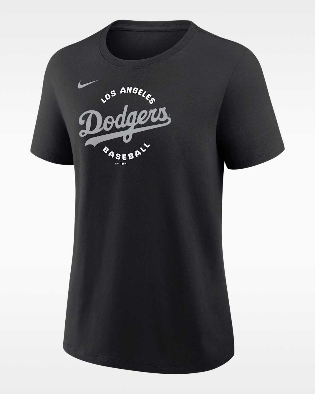 Sudadera de cuello redondo Nike de la MLB para mujer Los Angeles Dodgers - Negro