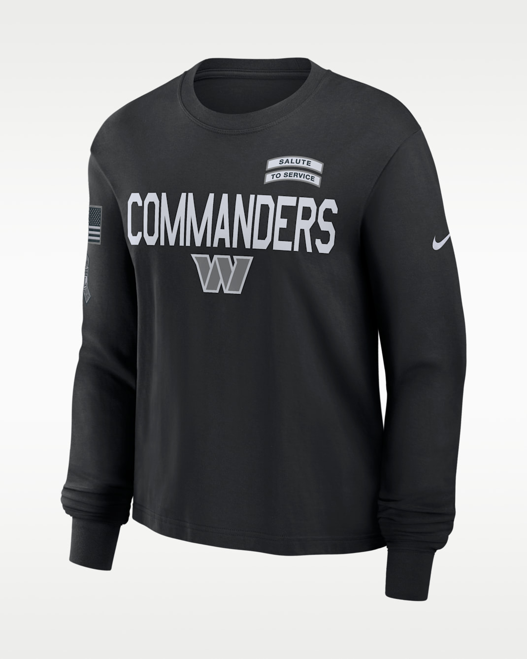 Washington Commanders Salute to Service Sideline Women's Nike Dri-FIT NFL Long-Sleeve T-Shirt - Black