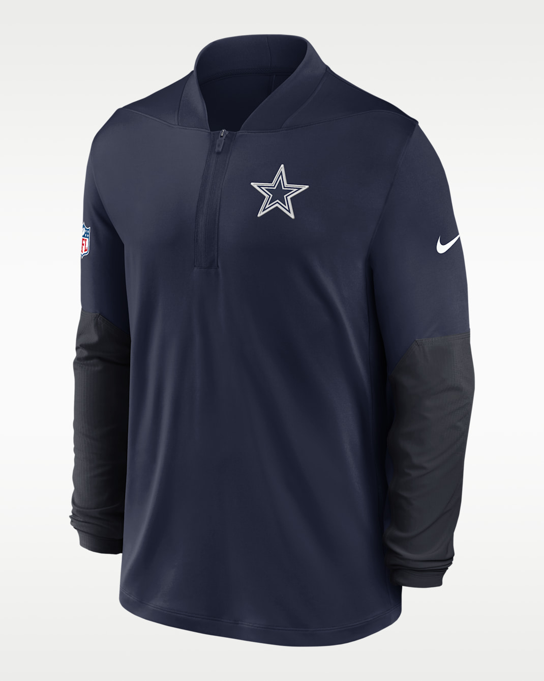 Dallas Cowboys Feel The Pressure Men's Nike Dri-FIT NFL 1/2-Zip Top - Navy