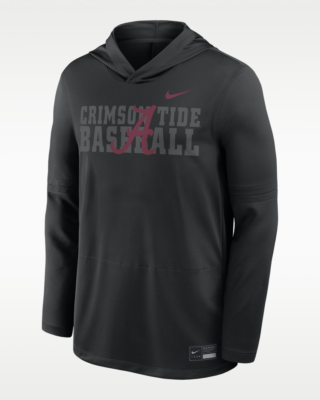 Playera de manga larga universitaria Nike Dri-FIT con gorro para hombre Alabama Dugout - Negro