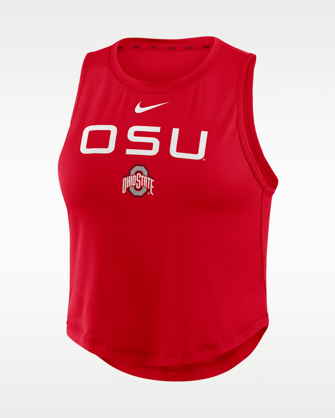 Playera de tirantes cropped Nike Dri-FIT para mujer Ohio State One - Rojo universitario