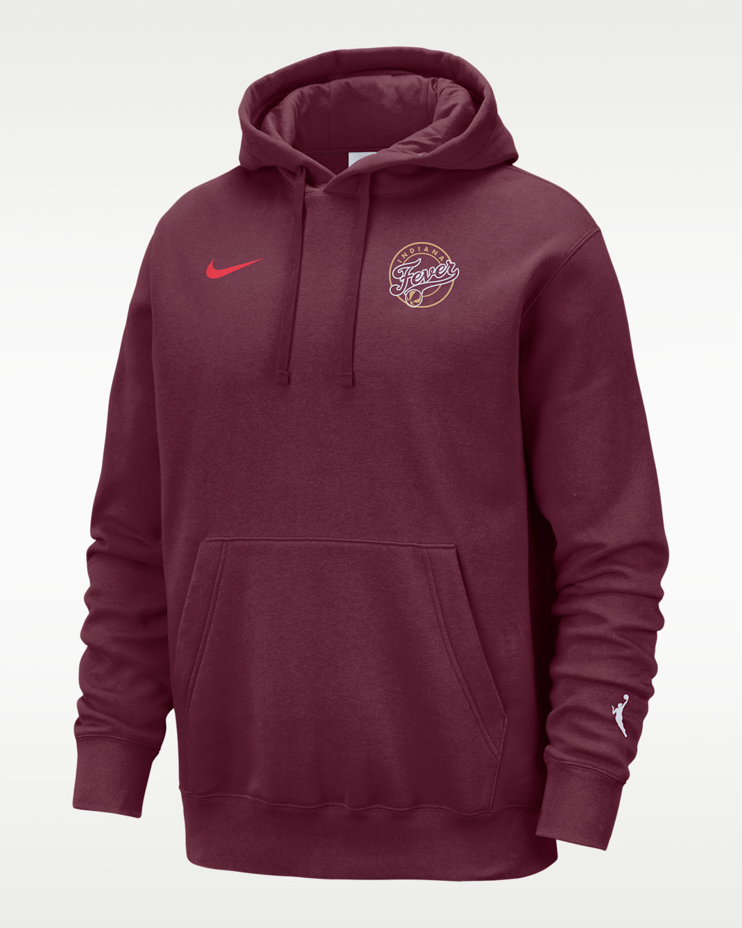 Sudadera con gorro WNBA para mujer Nike Indiana Fever - Castaña intenso/Blanco/Blanco/Rojo velocidad