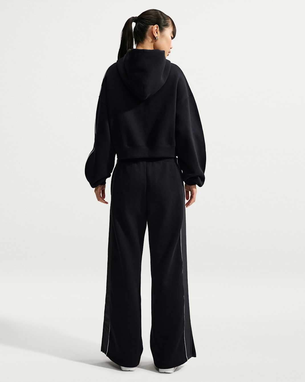 Nike Studio Fleece Medium Weight Women's Oversized Full-Zip Cropped Hoodie