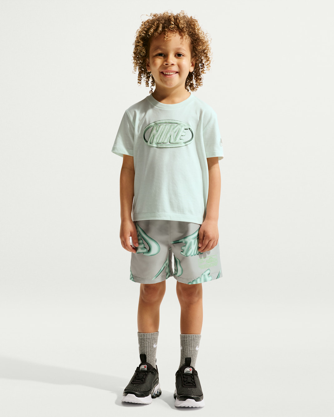 Nike Sportswear Club Toddler 2-Piece Floatie T-Shirt and Shorts Set - Spruce Fog