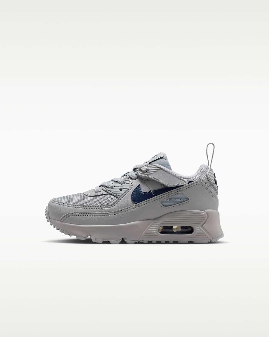 Nike Air Max 90 EasyOn Little Kids' Shoes - Wolf Grey/Wolf Grey/Midnight Navy