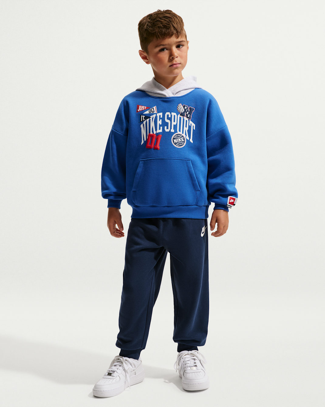 Conjunto de 2 sudaderas con gorro sin cierre Multisport para niños talla pequeña Nike Sportswear - Azul marino medianoche