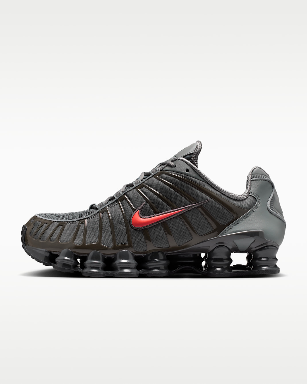 Nike Shox TL SE Men's Shoes - Smoke Grey/Medium Ash/Anthracite/Bright Crimson