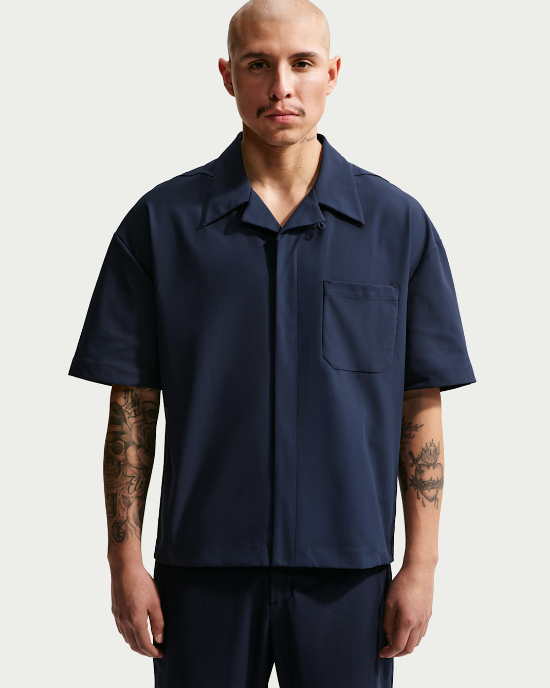 Nike 24.7 PerfectStretch Men's Dri-FIT UV Button-Up Shirt - Obsidian/Black/Dark Obsidian