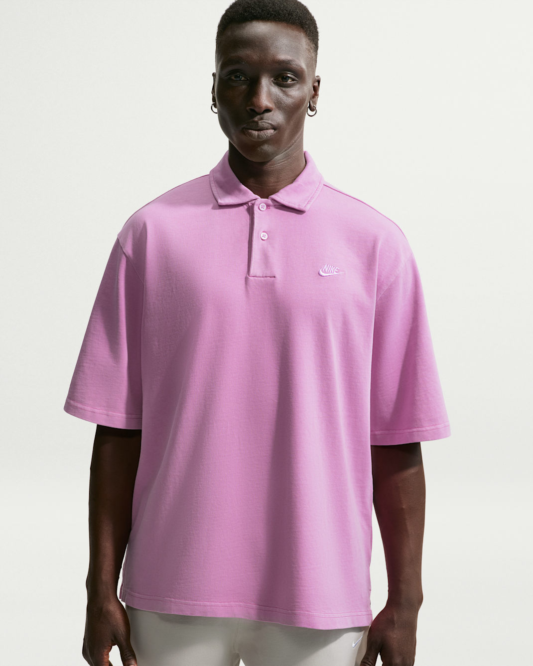 Nike Sportswear Club Men's Jersey Polo - Light Magenta