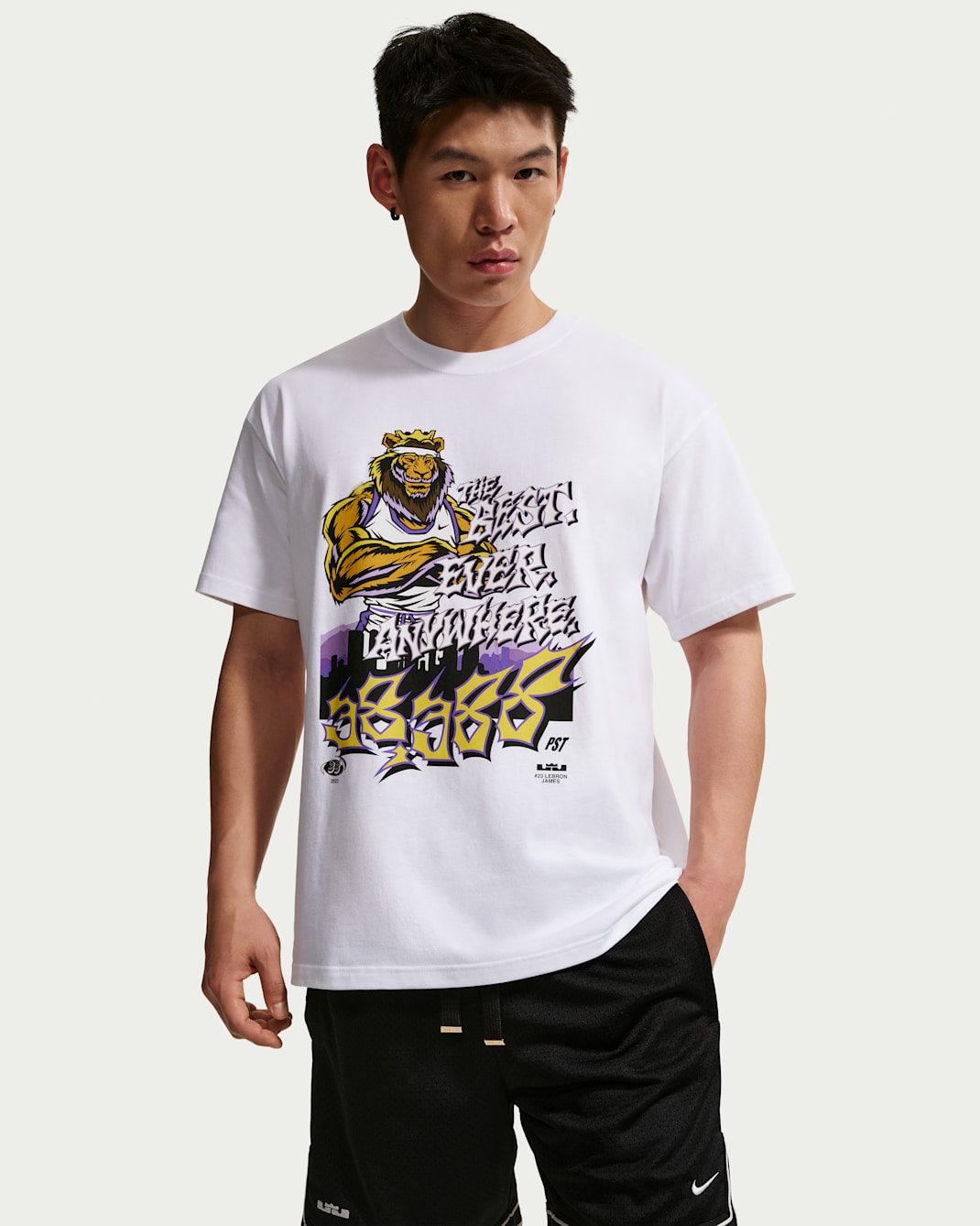 レブロン "For The Record" ナイキ メンズ バスケットボール Tシャツ - ホワイト