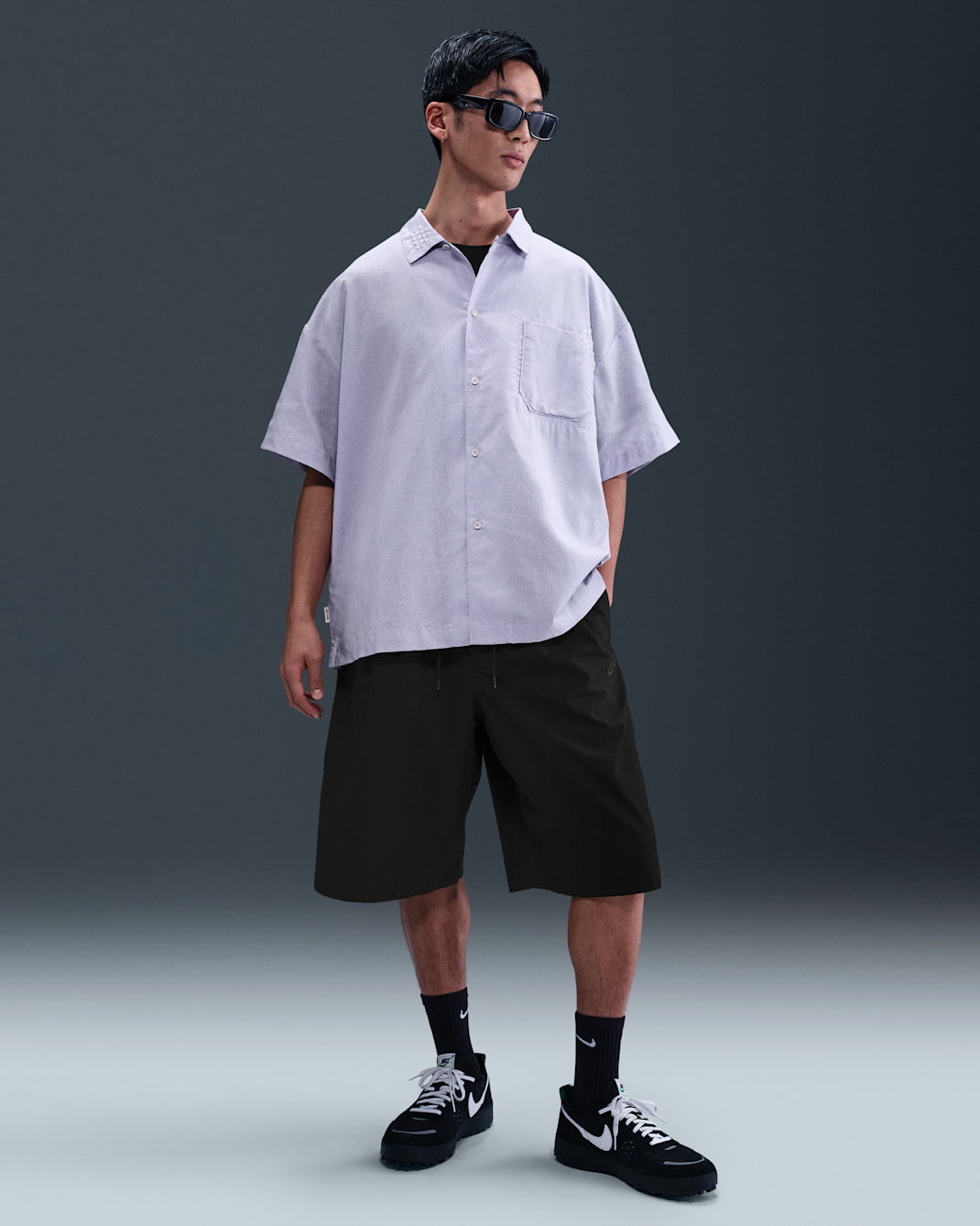 나이키 클럽 남성 쇼츠 - 블랙/블랙