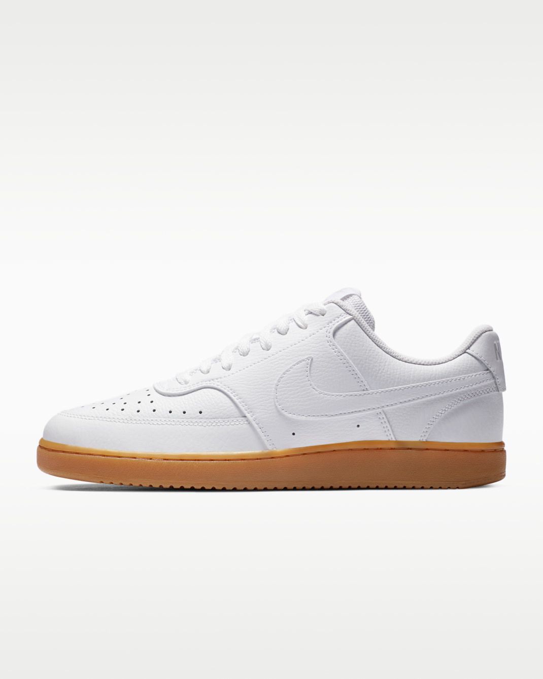 Nike Court Vision Low Shoes - White/Photon Dust/Gum Light Brown/White