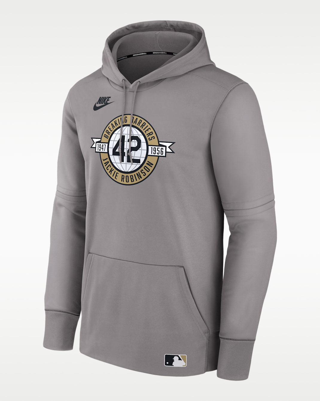 Brooklyn Dodgers Authentic Collection 2026 Jackie Robinson Day Men's Nike Therma MLB Pullover Hoodie - White