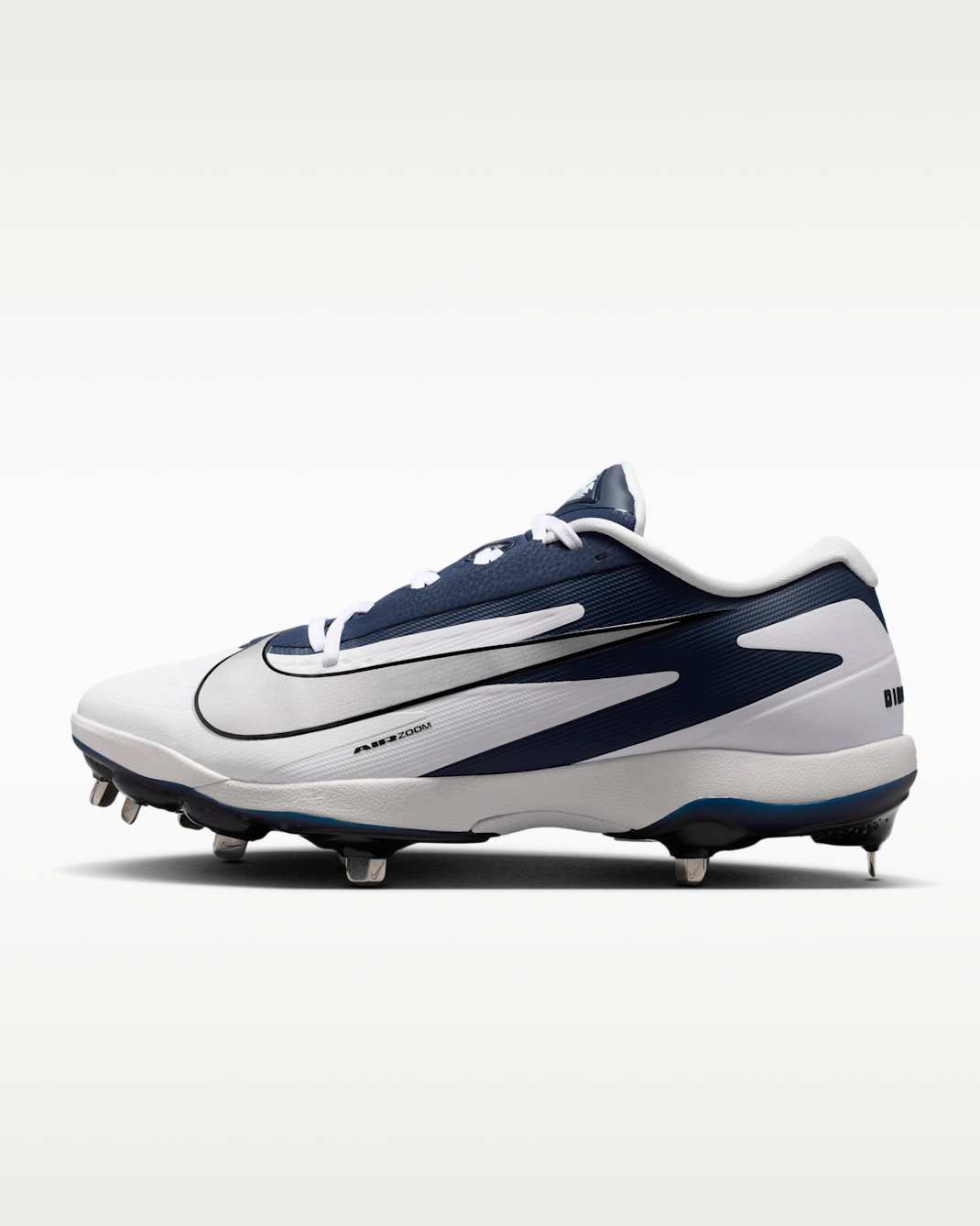 Nike Diamond Standout MTL Baseball Cleats - White/College Navy/Black/Metallic Silver